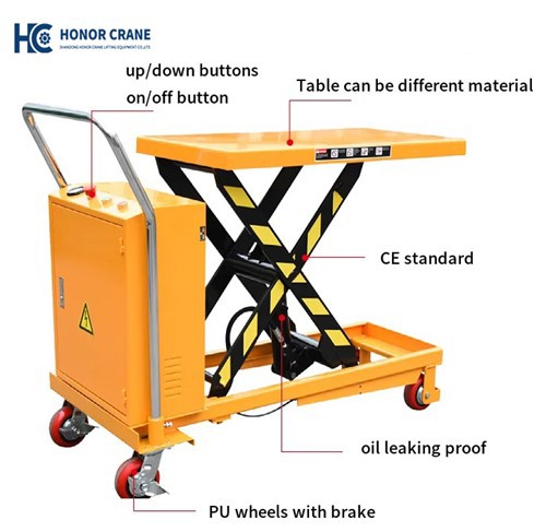 Ar akumulatoru darbināms pacelšanas galds